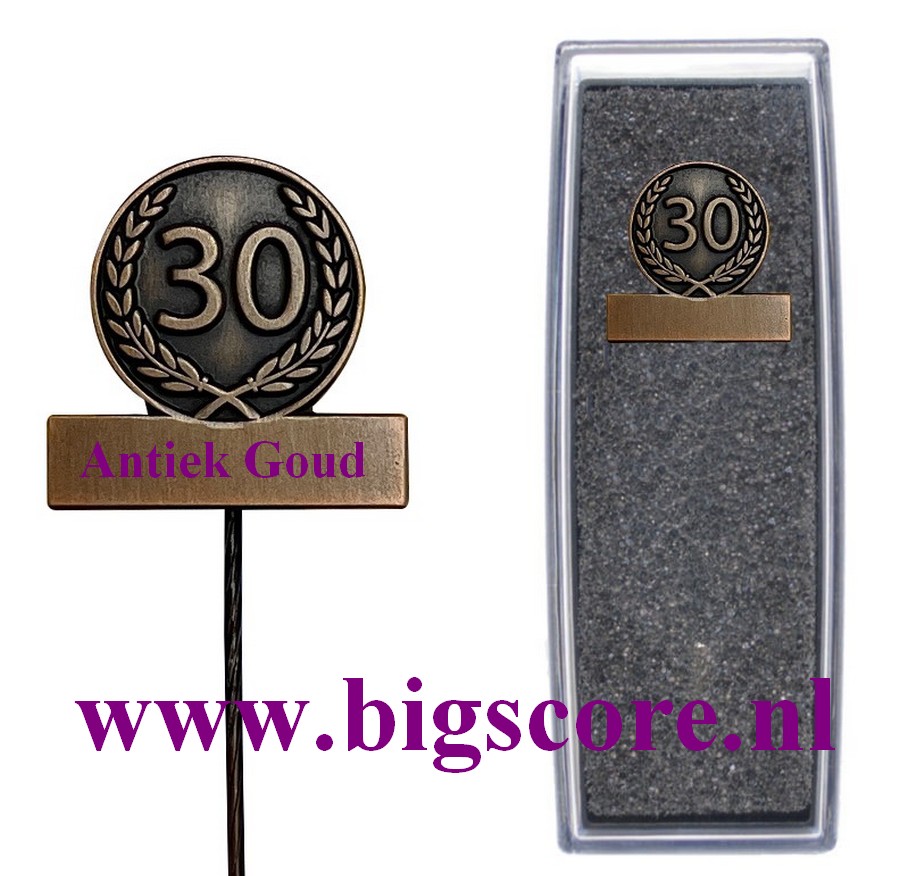 30 jaar Jubileumspeldje Artnr. 52